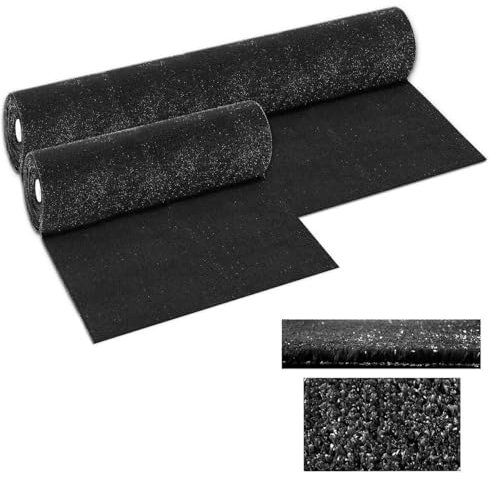 Kunstrasen schwarz 7 mm dekorativ Meterware Höhe 100 cm Rasenteppich nach Maß Gras