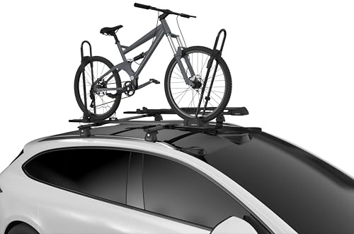 ROAHTRIP Heavy Duty Car Roof Bike Rack: Collapsible Bicycle Carrier with Tire Support Arches, Fits Cross Bars for Kids to Pro Use, Ideal for Car, Van, or Truck Roofs.