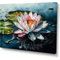 AIHNBF Elegante Seerose Lotus Blume Leinwandbild, Ruhige Florale Natur Wandkunst für Wohnzimmer Schlafzimmer Bad, 30 x 45 cm