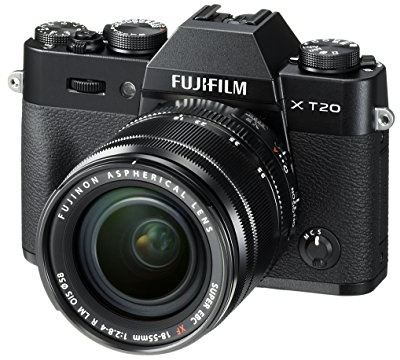 Fujifilm X-T20 Mirrorless Digital Camera 24.3 Megapixel with XF18-55mm Optical Image Stabiliser Lens High-definition 4K video recording 3.0-Inch Tilting Touchscreen Black (Renewed)