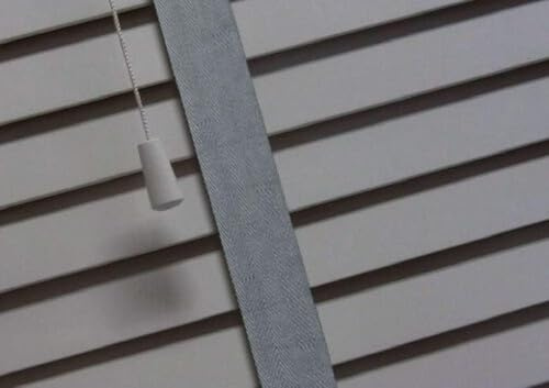 Faux Wood Wooden Venetian Blinds Blind With Tape 50mm Slats White Fittings Included Easy Fit (Grey With Tape, 150 cm Width x 150 cm Drop)