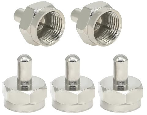 Ahoaepy 5PCS F Type Male Terminator Caps, 75Ohms Type F Coax Cap Terminator Cover for Splitter, AMP, TV Antenna, Booster, Coaxial Cable