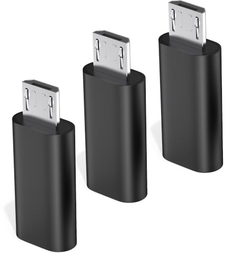 Mugust USB-C auf Micro USB Adapter [ 3 Stücke ] USB Type C Female auf Micro USB Male Schellladung (Mit Schlüsselband)