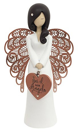 You Are An Angel AN009I Figurina Angelo, Ceramica, Bianco, 15.5 cm