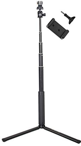 Smatree Teleskop Selfie Stick mit Stativ für DJI OSMO Action 3,2/Gopro Hero 13/12/11/10/9/8/7/6/5/4/Session/Fusion, Ricoh Theta S/V, M15 Kameras,Insta360,AKASO,VEMONT,Apexca Kompaktkameras und Handys