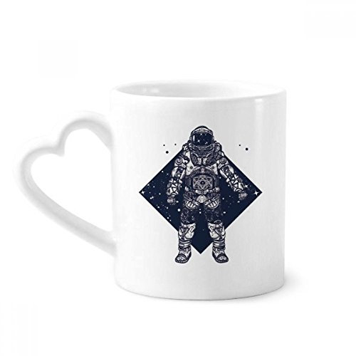 DIYthinker el Astronauta Estrellas Universo del Arte del Modelo Tazas de café de la cerámica Taza de cerámica con la manija 12 oz Regalo del corazón
