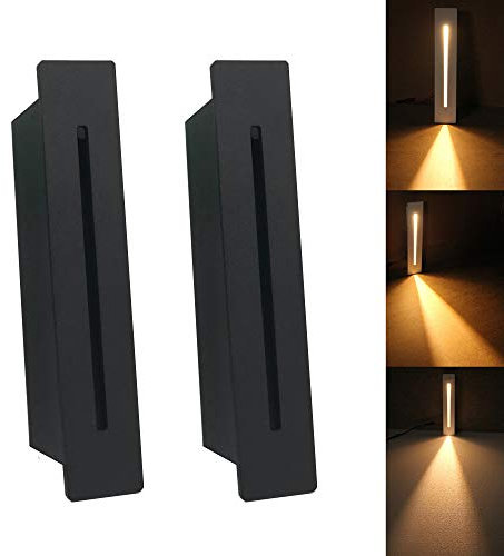kpslucerna LED Wandeinbauleuchte Treppenleuchte 220V Innenbereich Eckwandleuchte Stufenleuchte Treppenlampe, 2 Stücke