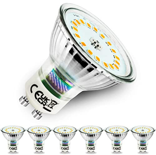 Allesgute GU10 LED Warmweiss 5W 500lm LED Leuchtmittel Ersatz für 45W Halogen Lampe Kein Flackern Birne 120° Abstrahlwinkel Glühbirnen Nicht Dimmbar 230V, 6er Pack
