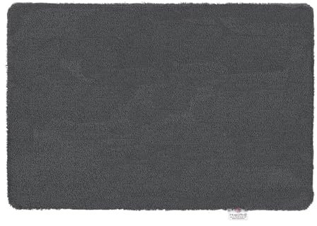 HUG RUG Washable Dirt Trapper Door Mat Kitchen Hallway Doorway, Made in the UK, Sense Charcoal 50X75