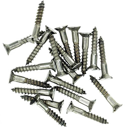 No.4 x 1.58 Lot de 20 vis à bois à tête fraisée en acier inoxydable A2 (3,0 mm x 40 mm)