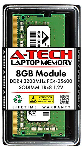 A-Tech 8GB RAM Replacement for Dell SNP6VDX7C/8G AA937595 | DDR4 3200MHz PC4-25600 1Rx8 1.2V SODIMM 260-Pin Memory Module