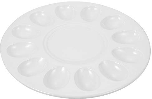 HEMOTON de Huevos Endiablados Bandeja para Servir Huevos de Melamina de Huevo Soporte de Huevos Vajilla de Cocina para Pasta de Camarón Albóndigas ()