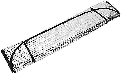 Parasol Coche Delantero de Luna Plegable Protector Solar de Luna, Universal con 2 Ventosas 2 Correas (130X60)