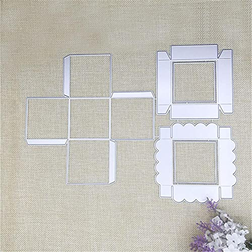 Hinleise Stanzformen Vorlage Prägeschablone - Würfel Big Box Vorlage Karbonstahl Form für DIY Papier Kunst Karte Geschenkbox Süßigkeiten Box