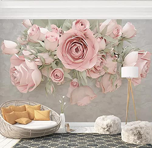 Tapeten Pinke Blume 3D Design Tapete Fototapeten Vlies Tapeten Vliestapete Moderne Wandtapete 400x280cm