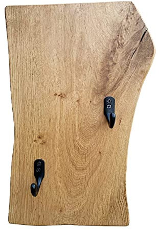 Wandgarderobe, Eichengarderobe, Kleiderhaken, Holzgarderobe, 40cm x 20cm beliebig viele Haken, Handgefertigt, Echtholz, Unikat, Einzelstück, Landhausstil, Eiche, modern, nachhaltig
