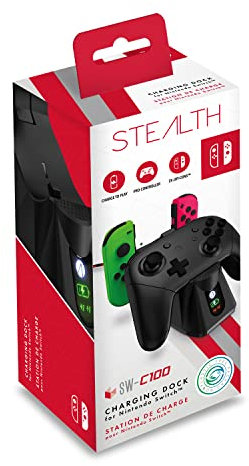 ABP Technology Stealth SW-C100 Station de Charge Double Compatible avec Manette sans Fil Pro et Switch Joy Con