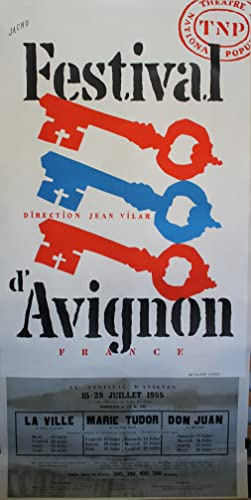 Festival Avignon 1955 Poster, Reproduktion, Format 50 x 70 cm, Luxuspapier, 300 g