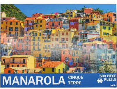 Perfectly Puzzled Manarola 500 Piece, Gift for Any Puzzle Enthusiast, Suitable for All Age Groups 7 Years+