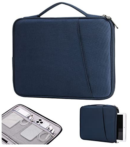 TiMOVO 9-11 Custodia per Tablet per iPad 11 Pollici A16 2025, iPad 10a Gen. 10.9, iPad 10.2, iPad Air 11/5a/4a Gen. 10.9, Galaxy Tab A9 Plus 11, Borsa Protettiva con Tasche, Indaco