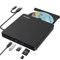 Guamar External CD DVD Drive: USB-C Burner Portable Slim RW Player for Laptop PC Mac MacBook Windows 11 with SD TF Slot 2 USB Ports Easy Use for Seniors - Plug & Play Aluminum (Black)