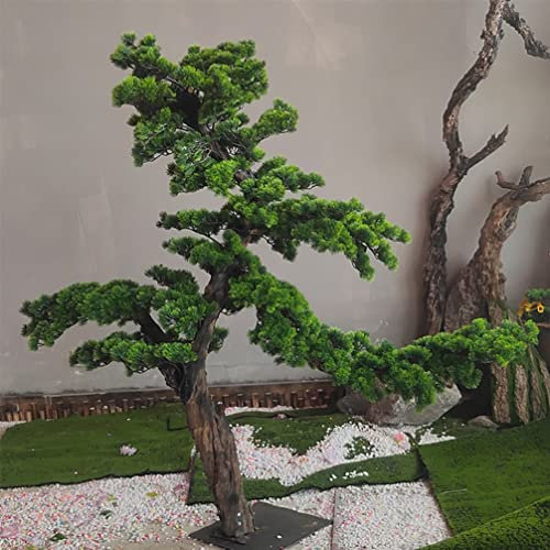 TCXSSL Simulierte Willkommene Kiefer Faux Japanischer Kiefern Bonsai Simulations Zen Garten Fälschungspflanze für Home Office Showcase Indoor Décor (Size : 1m)