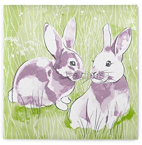 Mank Airlaid Servietten 40 x 40 cm, perfekt für Gastronomie und Feiern, stoffähnlich und saugstark 50 Stück Lilly & Lenni Ostern Osterhase Osterservietten