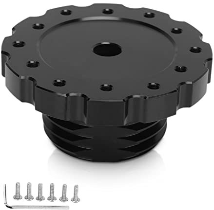 Lenkradadapter, Hochfester Lenkradanschlussadapter aus Schwarzer Aluminiumlegierung, Exquisite Verarbeitung Lenkradadapter-Kit für PCD 73 Mm Lenkrad