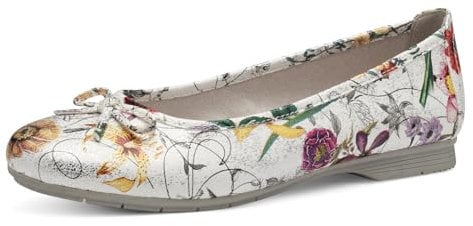 Jana Women's 8-22164-41 Ballet Flat, White, 5 UK