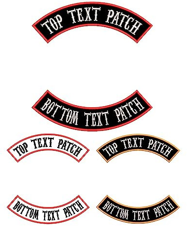 XREMB Individuell bestickte Motorrad-Patches, 2 Stück, personalisierte Stickerei, Rocker-Flicken für Reiter, Motorrad-Patches zum Aufnähen oder Aufbügeln für Jacken (2 Stück)