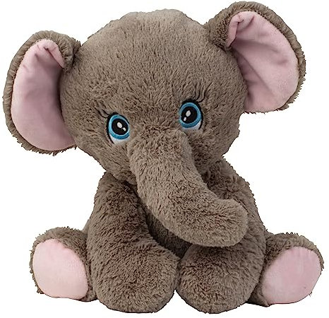 Lifestyle & More Plüschtier Teddybär Elefant grau sitzend Höhe 31 cm kuschelig weich