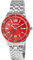 Raptor Brandon Herren-Uhr Edelstahl Datum Leuchtzeiger Analog Quarz RA20364 (silberfarbig rot)
