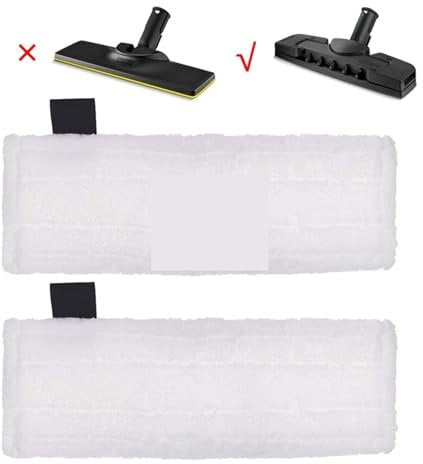 BeNtli Rags Microfibre Mop Cover Steam Cleaner Accessories Spare Parts,Replacement Mop Heads Cloth,Compatible For Karcher Easyfix SC2 SC3 SC4 SC5 (Color : 2PCS Long Cloth)
