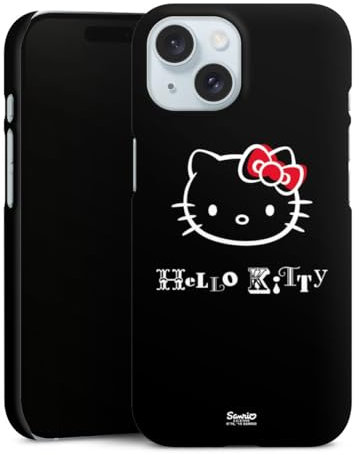 DeinDesign Premium Case kompatibel mit Apple iPhone 15 Smartphone Handyhülle Schutzhülle matt Kawaii Fanartikel Hello Kitty