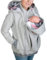 DIXII Babytrage-Hoodie-Jacke, Känguru-Mantel, Fleece-Kapuzenpullover, 2-In-1-Sweatshirt Mit Reißverschluss, Für Schwangere Frauen Und Babys,001,S