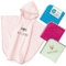 my STITCHERY Badeponcho Kinder mit Namen Bestickt, Oeko-TEX® Standard 100 - Personalisiertes Kapuzenhandtuch aus Reiner Baumwolle mit gesticktem Namen und Motiv (Rosa)