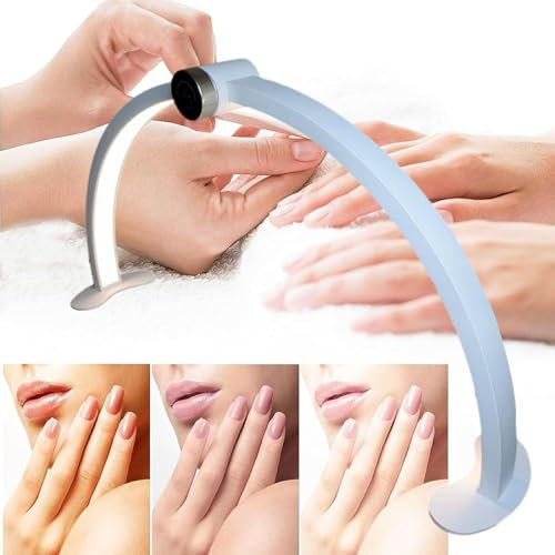 emobwdy Lampada da Scrivania per Unghie A Mezzaluna con Display A LED, Luce per Manicure E Lampada per Estetisti da 40 W 3000-6000 K, Regolazione Continua della Luminosità/Touch+Rotazione,A