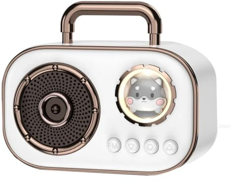 Pavewood Altavoz Bluetooth Retro Subwoofer Mini Altavoz InaláMbrico Altavoz de Escritorio Altavoz PortáTil para el Hogar-