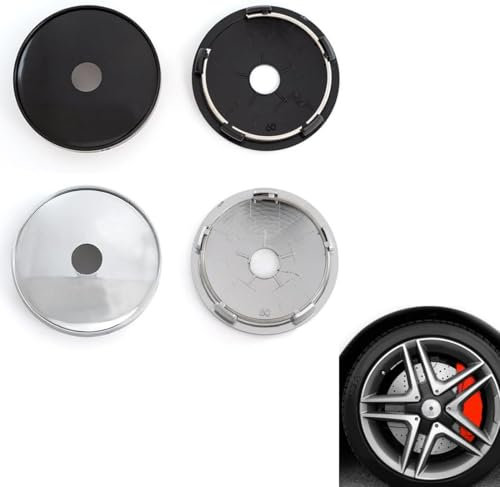 4 Hub Caps, Hub Cap, OD 60 mm, ID 56 mm, Hub Cap, Universal ABS Hub Cap, Wheel Trims, Hub Cover, for Wheel Hubs, Car Accessories Automotive Wheel Parts