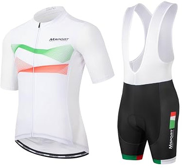 Fahrradbekleidung Set – Komplettanzug Radtrikot + Trägerhose mit 5D-Gel-Polsterung Antistoß - M05 L