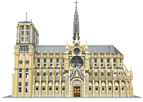 Auforua Architecture Notre-Dame de Paris, Modular Buildings, 8225 Teile Klemmbausteine Notre Dame de Paris groß Gebäude Modellbausatz, Sammlerstück für Erwachsene