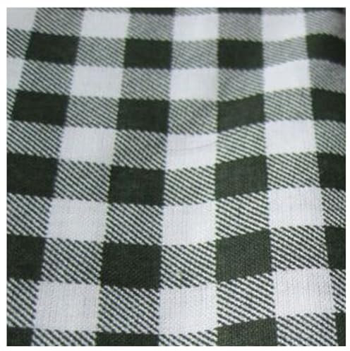 BrightGlow Stoff Meterware Karo 100% Baumwollstoff Stoff Dekorationsstoff mit Gingham-Muster Bauernkaro Cotton Stoff Nähstoff DIY Stoff Karierter Baumwollstoff für DIY Deko Grün 100x160cm