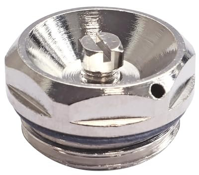 SOMATHERM FOR YOU, 601520401, Tapón purgador 1/2 (15x21) cromado, Tapón macho latón cromado 1/2 (15x21) para radiador con purgador de cuadrado de 5 mm, para evitar la entrada de partículas