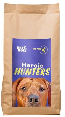 HEY HOLY Premium Trockenfutter für große Jagdhunde getreidefrei | 7kg hypoallergenes Hundefutter für ausgewachsene, große Jagdhunde mit Ente | Hochverträglich aus natürlichen Zutaten