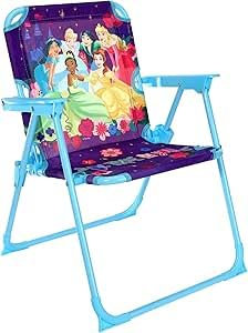 GIFTIDEAZZ Folding Play Chair for Kids - Portable & Sturdy, Featuring Fun Character Designs - Perfect for Indoor/Outdoor Play, Easy Storage (Diseny Princess Foldable Chair)