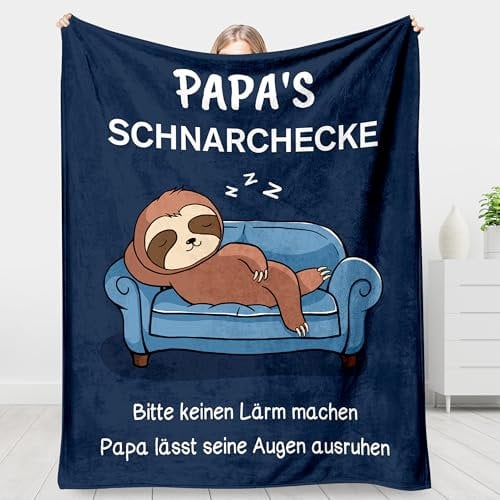 Giftasy Papa Geschenk - Kuscheldecke, Geschenk Papa Geburtstag, Geschenk Vater, Geburtstagsgeschenk