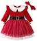 Mädchen Kleid - Prinzessin Weihnachtskleid Weihnachtsoutfit Neugeborene Weiche Kleidung Baby Mädchen Strickkleid Festliche Mode Bedruckt Freizeitkleid Samt Lange Ärmel Geburtstag Party Kleider