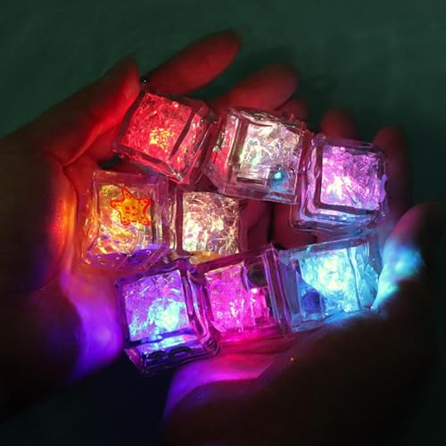 Lot De 8 Glaçons LED Pour Le Bain, Flottants Pour Bébé, Lumineux Pour Le Bain, Sensoriels, Lumières Dans L'eau, Capteur De Liquide, Lumières De Bain Pour Enf-ants Glaçons Lumineux