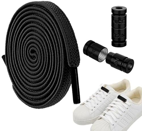 Cordones para zapatos, cordones elásticos para zapatos, cordones perezosos, cordones para botas, cordones planos para zapatos, cierre para niños, para entrenadores escolares, caminar,