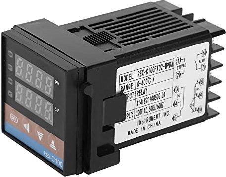 PID Thermostat, Digital Adjustable Display Thermostat, Industrial Automation Control Meter Indicator with Solid State Relay for Detecting Temperature